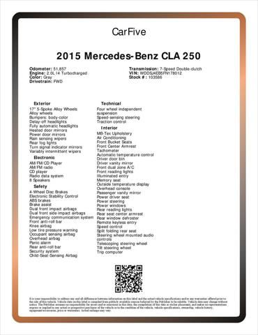 2015 Mercedes-Benz CLA 250