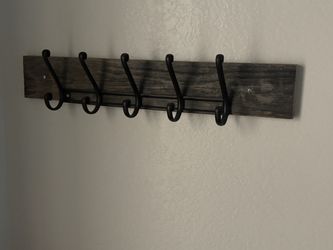 Custom Reclaimed wood coat rack hooks