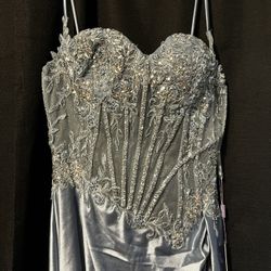 Dusty blue prom dress