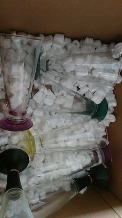 Vintage Bar ware. Color in Glass bottom