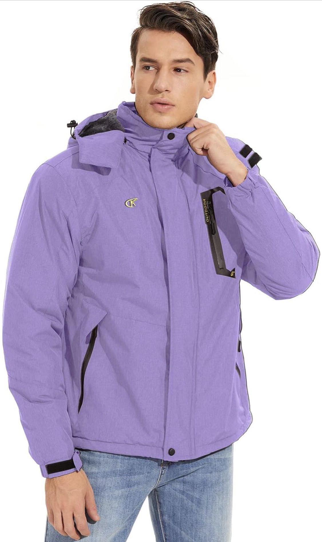 Mens Medium Waterproof Snow Jacket 