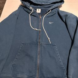 Nike Solo Swoosh Fleece Full Zip Hoodie Size L  Extremely Thick 