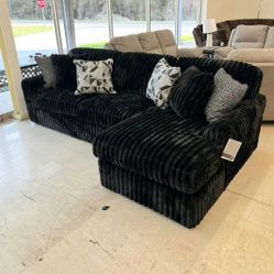 MIDNIGHT-MADNESS ONYX 2-PIECE RAF SECTIONAL