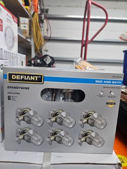 Defiant Brandywine Bed and Bath Door Knobs 6-Pack