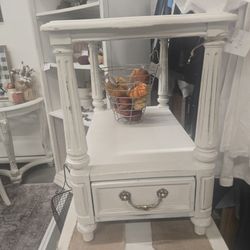 re-vintaged glass top table