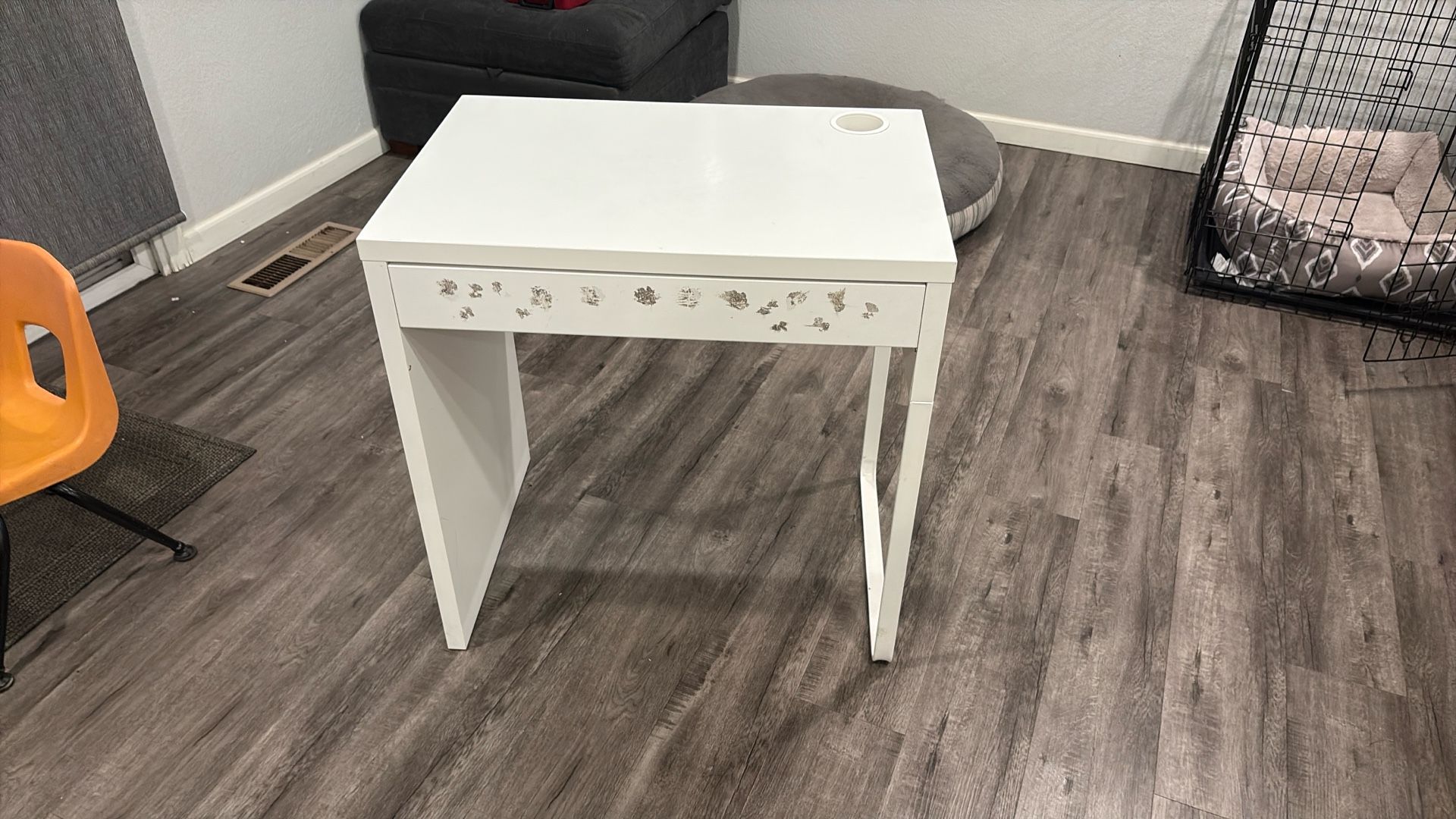 White IKEA Desk