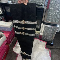 Thigh, High, Black Sweat, Boots, Trimmed, And Diamonds