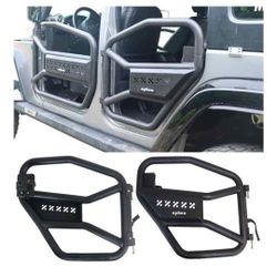 Rear Doors Set Off Road Fit for 2007-2018 Jeep Wrangler JK, Special Design with Big Tube, Waterproof a