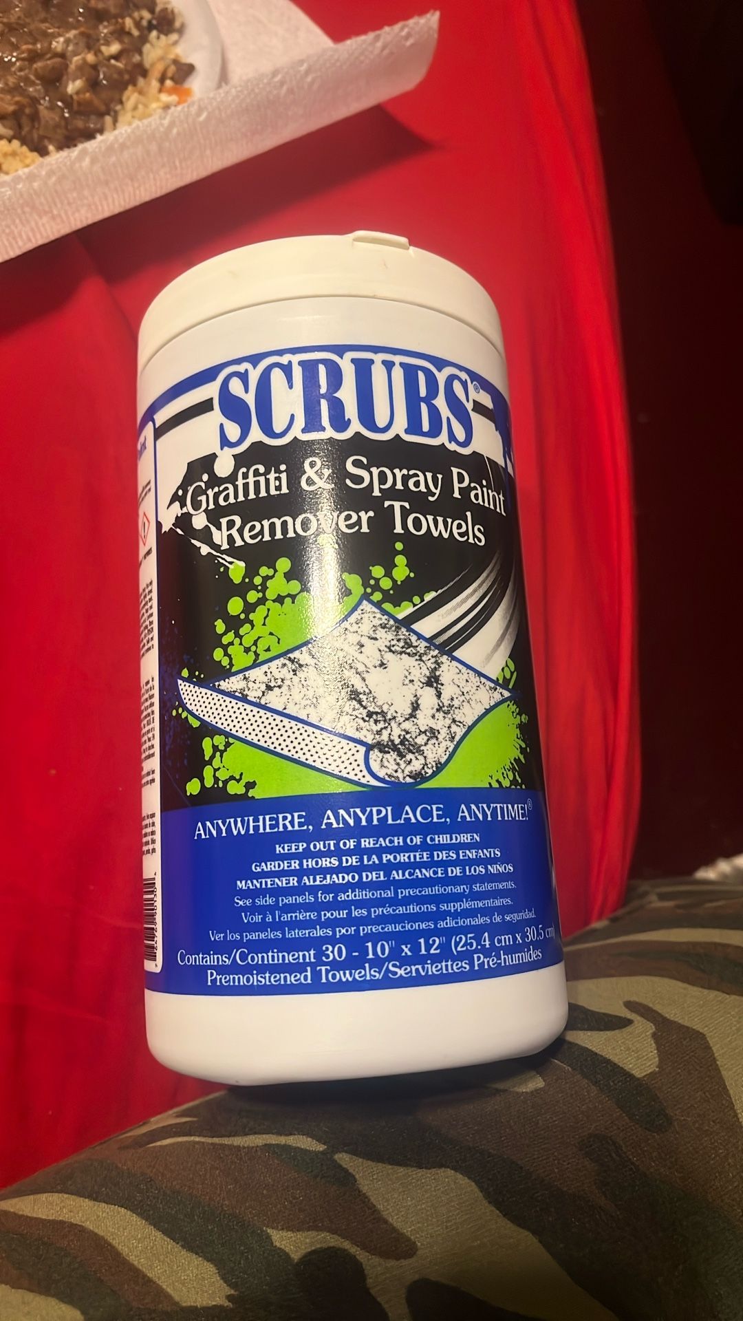 Scrubs Graffiti & Spray Paint Remover Towels Case