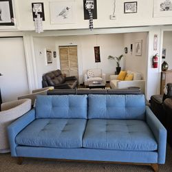 Fabric Sofa With Removable Cushions 