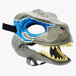 Toy Dino Mask with Moving Jaw, Eye-catching Latex Dinosaur Dress Up Mask for Halloween Party Masquerade - new