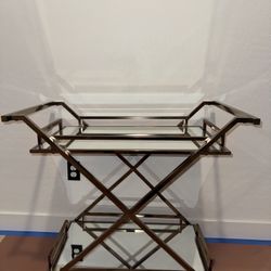 Mirrored Modern Bar Cart