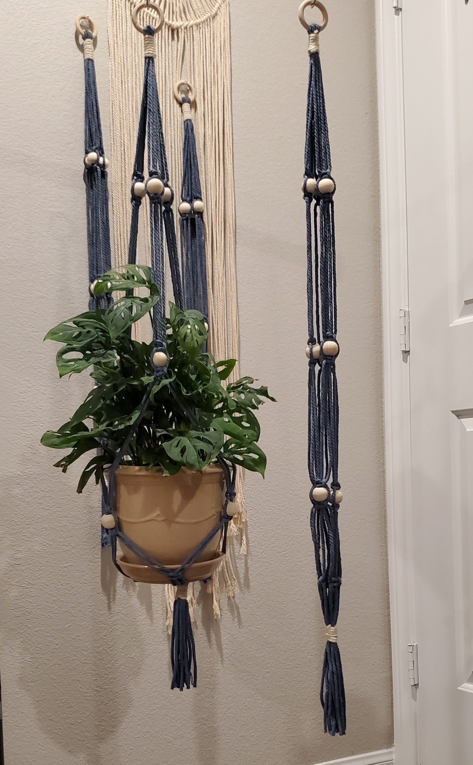 Handmade macrame plant hanger