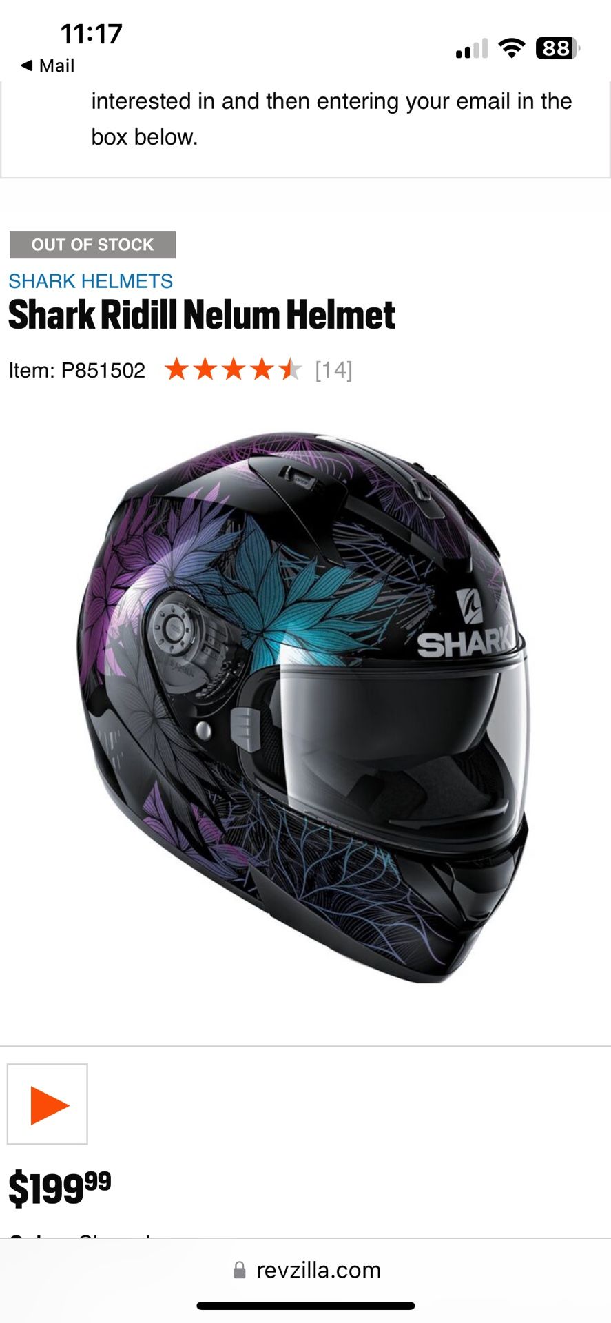 Shark Ridill Nelum Helmet