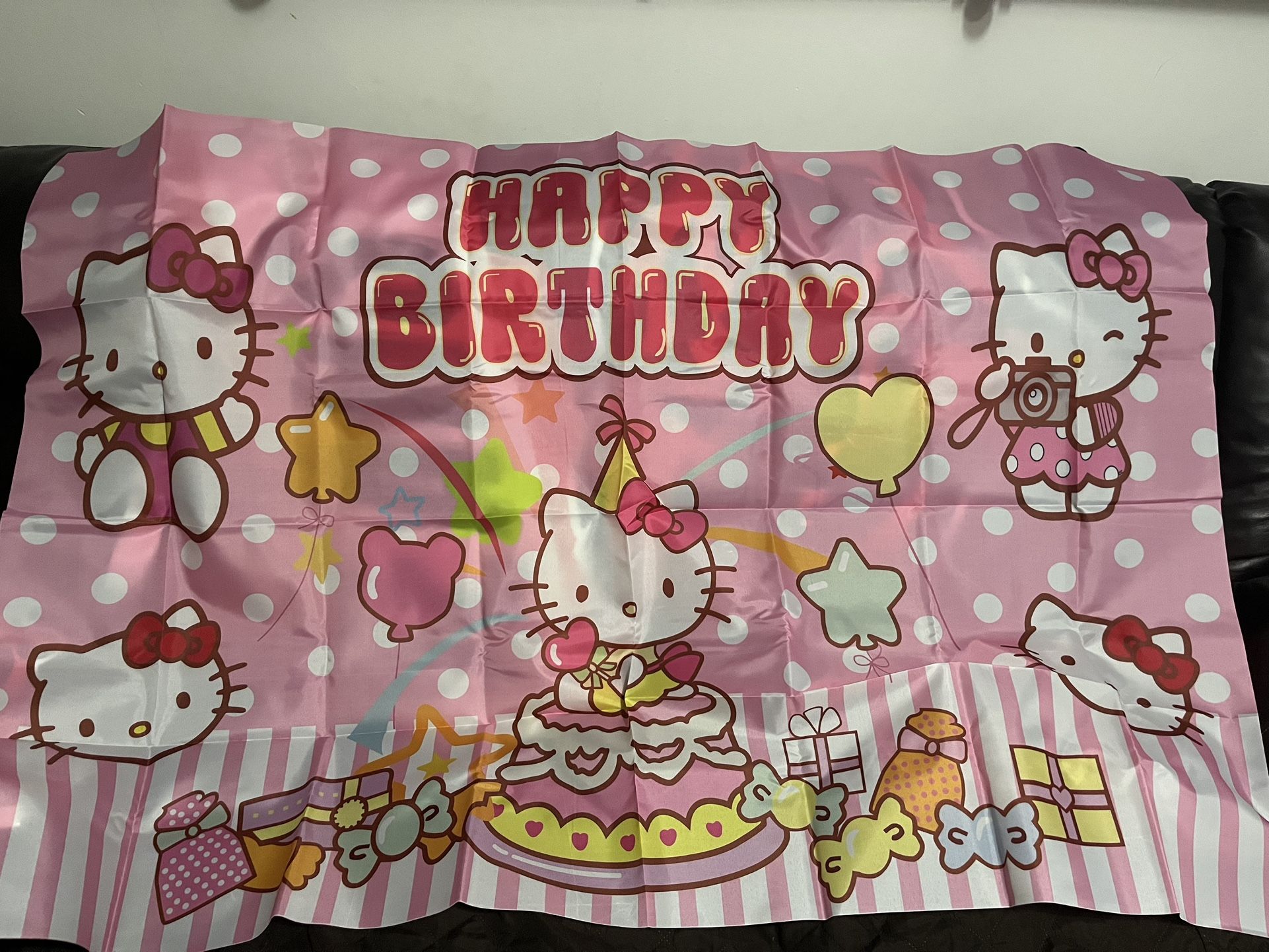 Hello Kitty Happy Birthday Backdrop