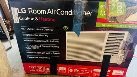 Lg 18,000 btu a/c cold and heat 230v/(contact info removed)sqft new open box
