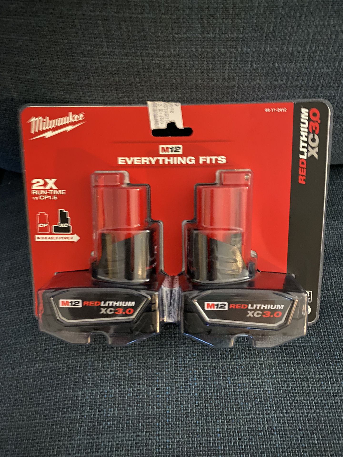 MILWAUKEE M12 BATTERIES DRILL 3.O AH ( 2 In The Pack )