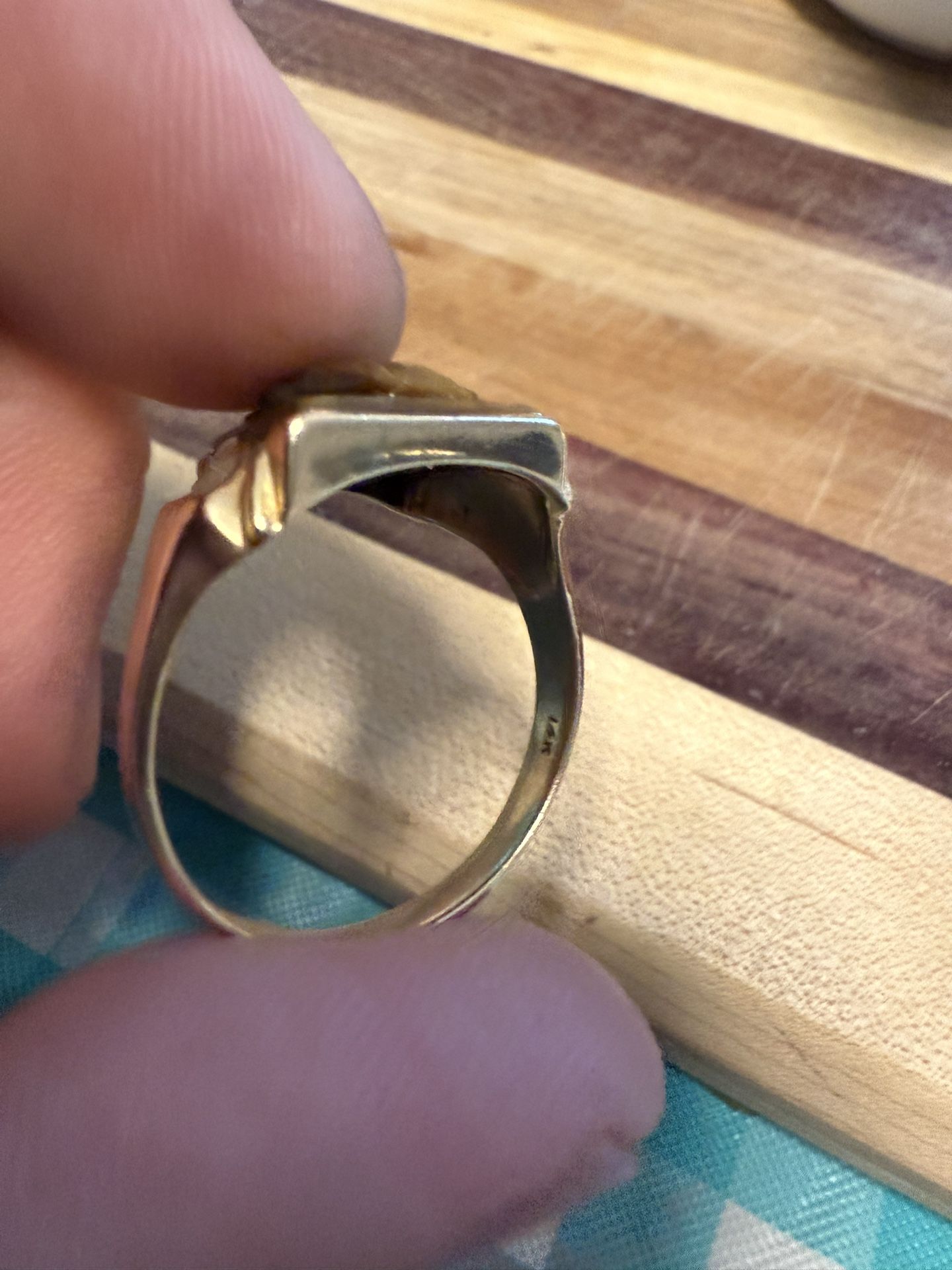 14k Gold Ring Size 14 Big Ring 