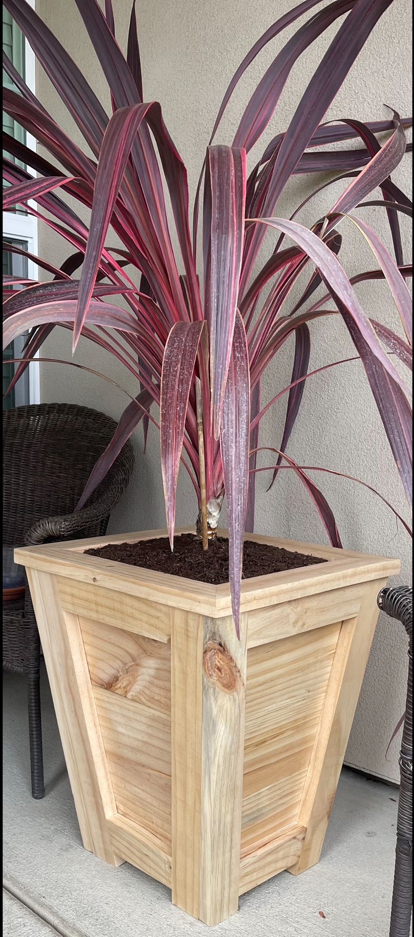 Slanted Pine Planter Box – Perfect for Your Front Yard!