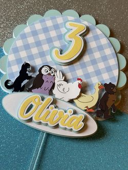 Little bear cake topper 🐻🦉🐥