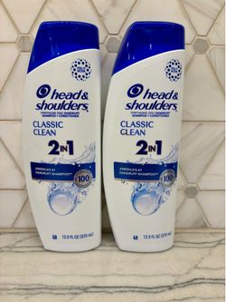 Head & Shoulders Classic Clean 2-in-1 shampoo conditioner, 12.5 fl oz. Pyrithione zinc dandruff shampoo + conditioner.