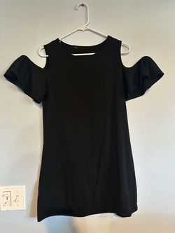 Black Cold Shoulder Mini Dress
