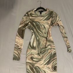 Long Sleeve Mesh Dress 