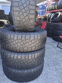 4 used Tires 275/70r18 Goodyear MT🤑free Installation and balance ‼️