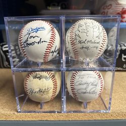 Autographed MLB Baseballs, Tommy Lasorda, Fernado Valenzuela, Ron Cey, Paul Reuschel, 1984 Cubs Facsimile Ball