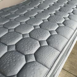 Twin size Mattress And Black Frame 