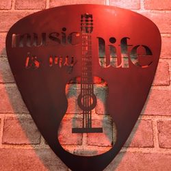 Metal Guitar Pick Signs
