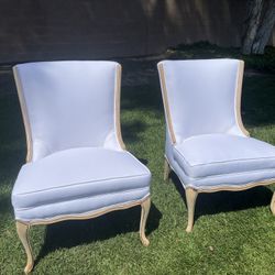 Vintage White Slipper Chair (s)