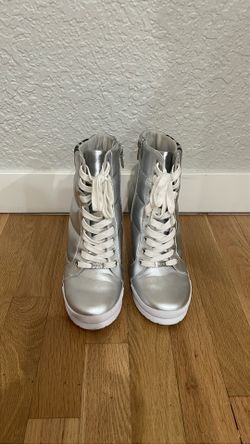 DKNY silver boots size 8.5