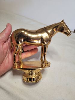 Vintage Gold Horse Trophy Craft Topper Figurine