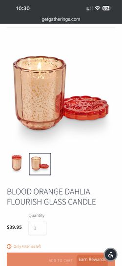Illuminati blood orange dahlia candle