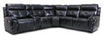 New black color power reclining sectional sofa tax included free delivery