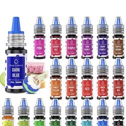 20 Colors Bath Bomb Soap Dye - Wayin Food Grade Skin Safe Liquid Based Bath Bomb Colorant, Vibrant Concentrated Neon Soap Coloring for Soap Making DIY