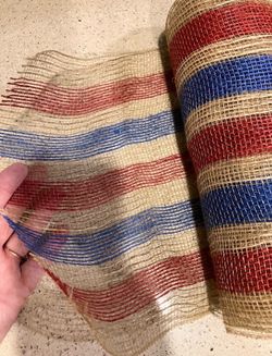 Roll of Patriotic Style Mesh•Ready for your crafting/decorating! Please see pictures