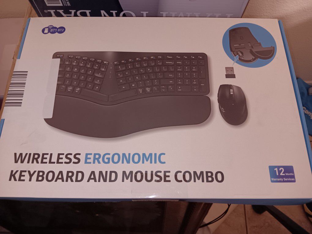 Wireless ergaonomic Keyboard And
Mouse combo