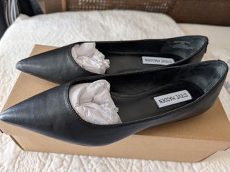 Steve Madden Meryl black leather ballet flat