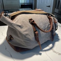 SZone Canvas And Leather Travel Bag