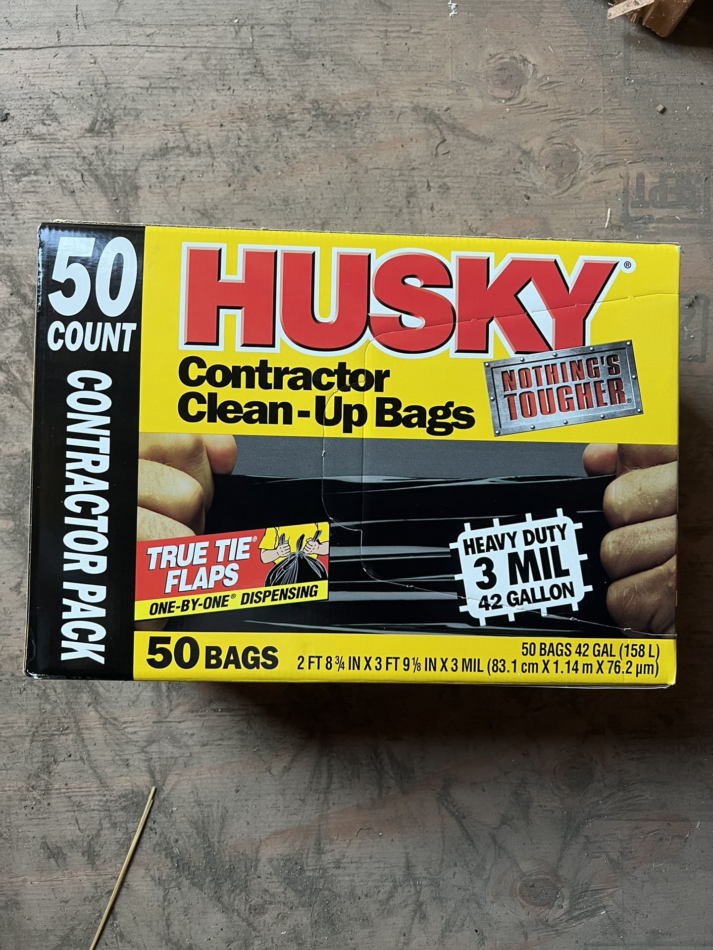 Husky 42 Gallon Contractor Clean-Up 3-Mil Trash Bags (50-Count)