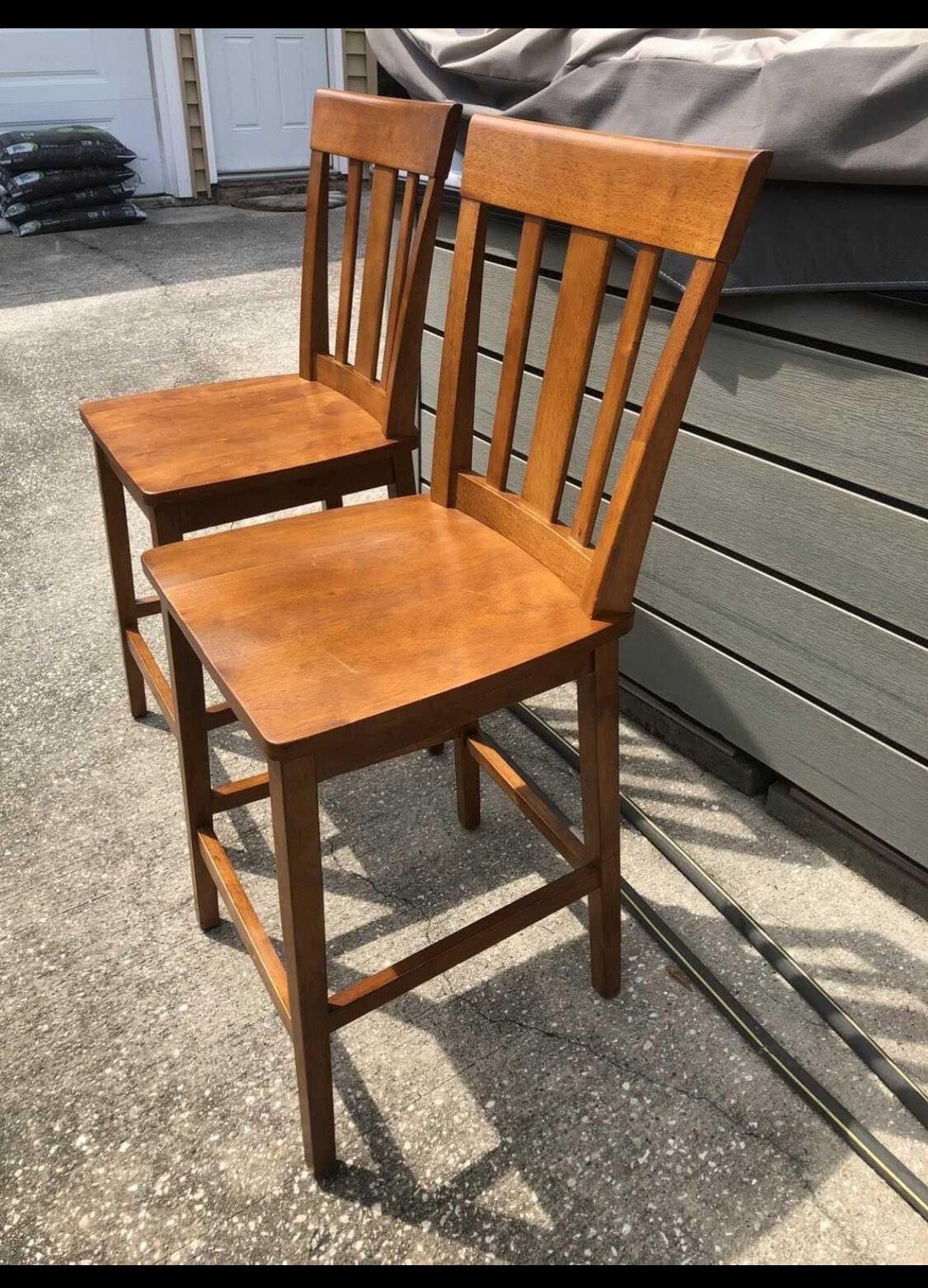 Wooden Bar Stools (2)