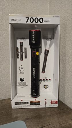 Infinity X1 7000 LUMENS Powerful Rechargeable DUAL POWER FLASHLIGHT 🔦