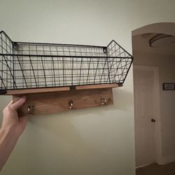 Key Rack With Basket 