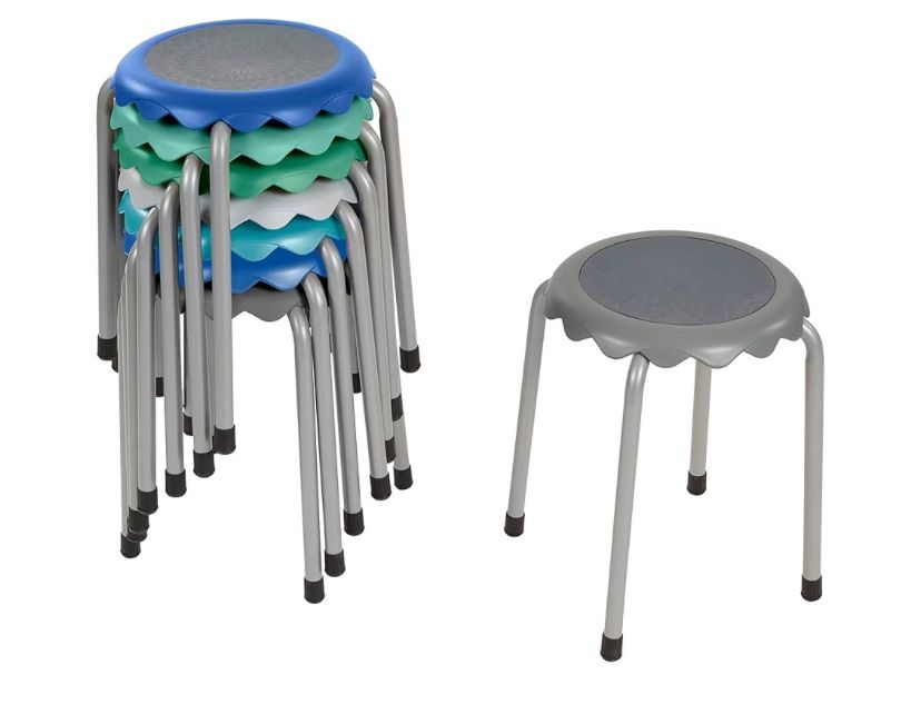 ECR4Kids Daisy Stackable Contemorary Stool Set(8 Pk)