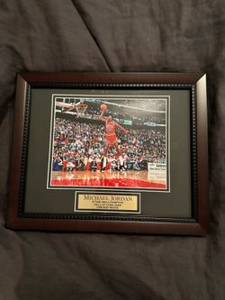 Framed Michael Jordan Commemorative Photo