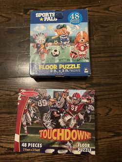HUGE Floor puzzles Melissa and Doug and sports pals 48 jumbo pieces