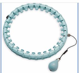 Weighted Fitness Hoop with 1 lb Weighted Ball Weighted Hula Hoop with 1 lb Detachable Ball | Core Strength, Cardio & Coordination | Adjustable Diamete