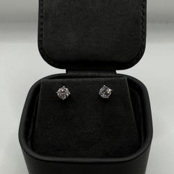 1ct White Gold Earrings 14k